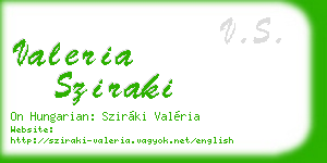 valeria sziraki business card